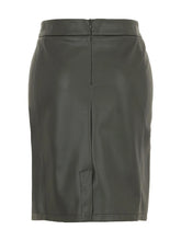 74129 Doleczza black faux leather skirt